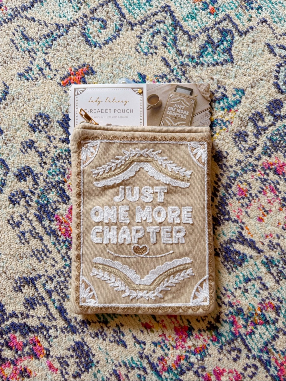 Lady Delaney Just One More Chapter E-Reader Pouch Tan